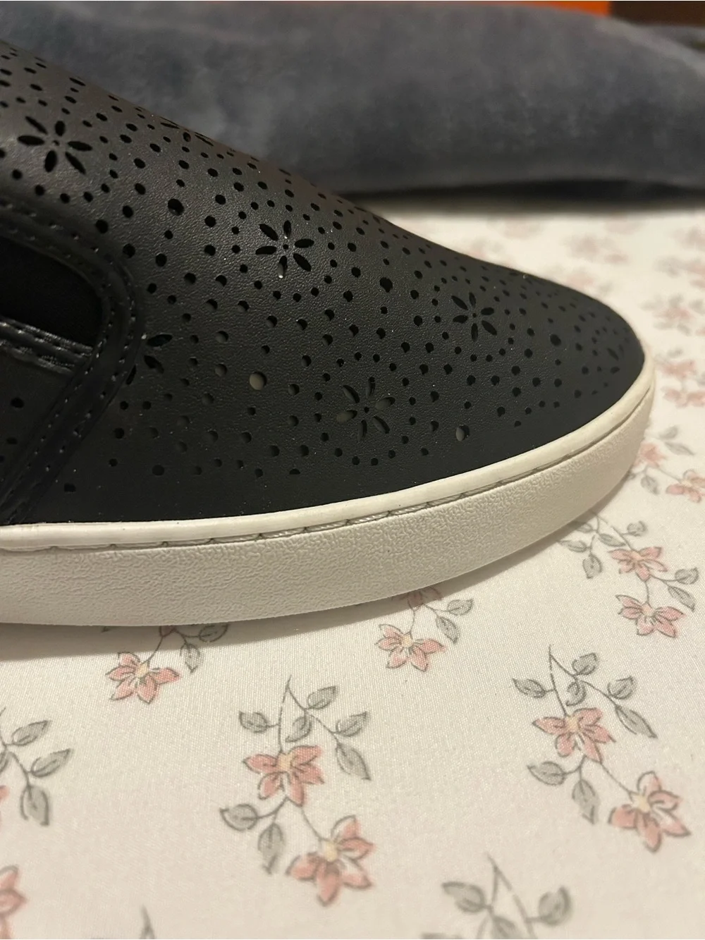 Michael Kors Black Perforated Slip-On